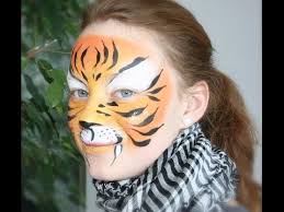 tiger face painting tutorial easy