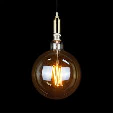 Vintage Large Globe Filament Edison Bulb Hanging Lamp Fixture Light With Shade