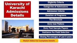 karachi university admissions details