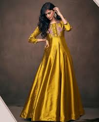 Image result for mustard gown