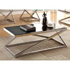 Office star products avenue six main street coffee table, brown (espresso) center of attention. Black And Chrome Coffee Table Ideas On Foter