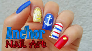 anchor nail art you
