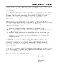 Cover Letter Mechanical Engineer Cover Letter Template For