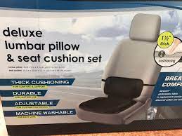 Deluxe Lumbar Pillow Seat Cushion Set