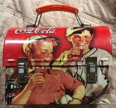 coca cola mini tin lunch box drink