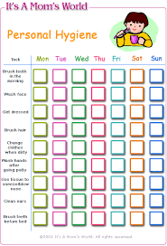 Hygiene Sticker Chart Use Stickers And When They Complete A