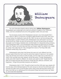 Shakespeare Biography Worksheet Education Com