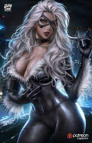black cat and felicia hardy (marvel and 1 more) drawn by logan_cure |  Danbooru