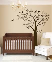 7 Foot Leafy Tree With Bird Wall Decal