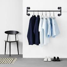 rod garment rack for closet metal wall