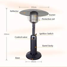 Table Top Gas Patio Heater 3kw Portable