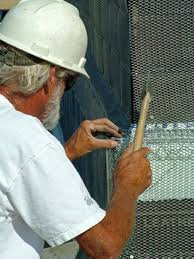 install manufactured stone wire mesh