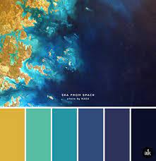 a sea and e inspired color palette
