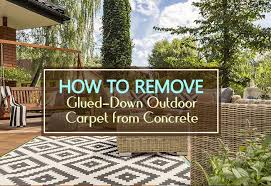 how to remove glued down outdoor carpet