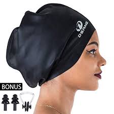 The soft silicone fabric around your head is super comfortable. Dsane Extra Large Swimming Shower Cap For Women And Men Special Design Swim Cap For Very Long Thick Curl Caps For Women Braids With Weave Long Thick Curly Hair