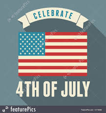 Celebration Us Independence Day Card Design Stock