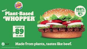 2021 burger king s plant based whopper