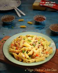 veggie pasta in white sauce recipe