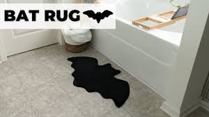 gothic halloween bat mat bathroom rug