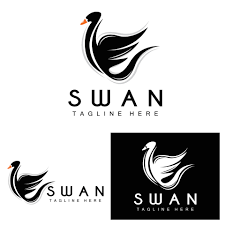 swan logo bird design duck