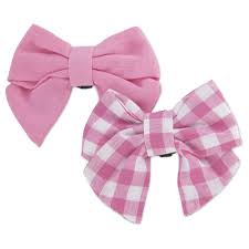 Bond Co 2 Pack Pink Gingham Bows For Small Dogs In 2019