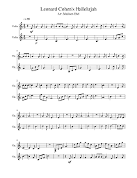 Hallelujah chorus from messiah (complete) for choir & orchestra. Leonard Cohen Hallelujah Sheet Music For Violin String Duet Musescore Com