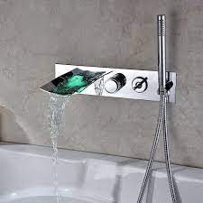 Chrome Led Bath Tub Filler Handheld