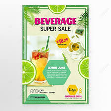 poster promosi minuman hijau segar
