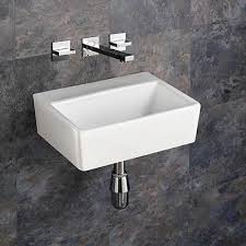 Rectangular Wall Hung Sink White