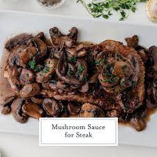 mushroom sauce for steak w red wine