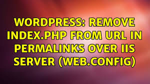 wordpress remove index php from url in