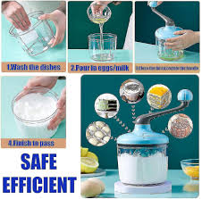 manual whisk egg beater rotary handheld