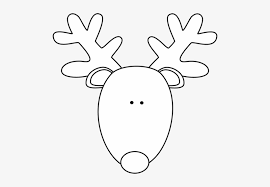 Discuss colors and count the template pieces. Reindeer Head Black White 500 488 Pixels Reindeer Face Reindeer Head Clipart Black And White 500x488 Png Download Pngkit