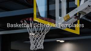 8 basketball schedule templates