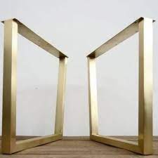 Golden Modern Metal Dining Table Legs