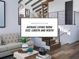 average living room size length and