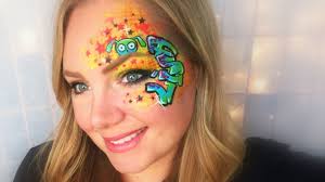 graffiti eye face painting and makeup