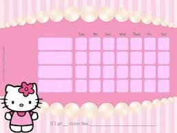 Hello Kitty Behavior Chart Behaviour Chart Sticker Chart
