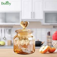 Dolity Glass Storage Jar Decorative