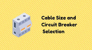 cable size and circuit breaker