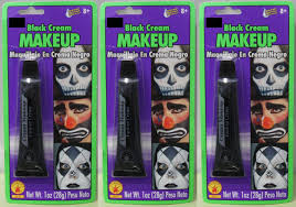 3 set black cream makeup skeleton