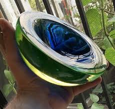 Italian Glass Geode Bowl
