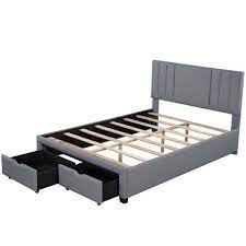 size upholstered platform bed