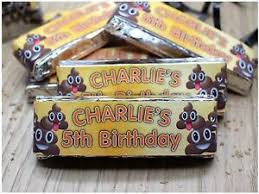 Details About Personalised Boys Girls Emoji Poo Happy Birthday Kitkat Chocolate Wrappers N22