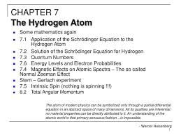Dinger Equation To The Hydrogen Atom