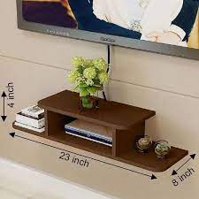 White Brown Set Top Box Stand Wall