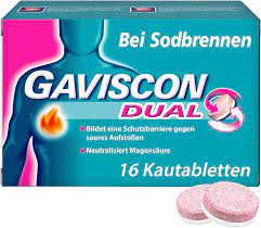 GAVISCON Dual Kautabletten bei Sodbrennen 16 St. : Amazon.de: Drogerie &  Körperpflege