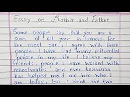write an essay on mother and father
