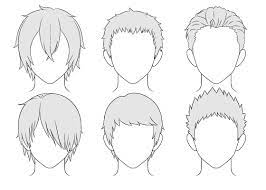 The anime hair colour grid: How To Draw Anime Male Hair Step By Step Animeoutline