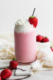 easy strawberry milkshake food with